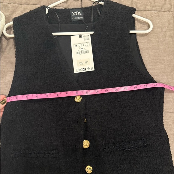 Zara Black Textured Knit Vest - Picture 5 of 6